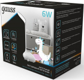 Светильник Gauss Qplus GTL701 (GT7011) настольный LED белый 6Вт от магазина РЭССИ