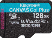 Флеш карта microSDXC 128Gb Class10 Kingston SDCG3/128GBSP Canvas Go! Plus w/o adapter от магазина РЭССИ