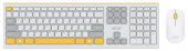 Клавиатура + мышь Acer OCC200 клав:желтый/белый мышь:белый/желтый USB беспроводная slim Multimedia (ZL.ACCEE.002) от магазина РЭССИ
