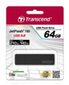 Флеш Диск Transcend 64Gb Jetflash 780 TS64GJF780 USB3.0 черный/серый от магазина РЭССИ