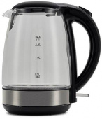 Чайник электрический Polaris PWK 1740CGL 1.7л. 2200Вт черный (корпус: стекло) от магазина РЭССИ