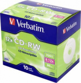 Диск CD-RW Verbatim 700Mb 12x Jewel case (10шт) (43148) от магазина РЭССИ