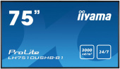 Панель Iiyama 75" LH7510USHB-B1 черный IPS LED 16:9 DVI HDMI M/M матовая 3000cd 178гр/178гр 3840x2160 D-Sub DisplayPort Ultra HD 76кг от магазина РЭССИ