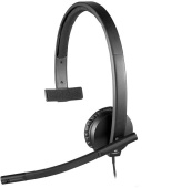 Наушники с микрофоном Logitech H570e черный накладные USB оголовье (981-000571) от магазина РЭССИ
