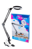 Светильник КОСМОС KOC_DESK038 LED, 10Вт, 3000K-4500K-6500K, черный (на струбцине) от магазина РЭССИ