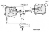 Кронштейн для мониторов Cactus CS-VM-D08-AL серебристый 13"-27" макс.8кг настольный поворот и наклон от магазина РЭССИ