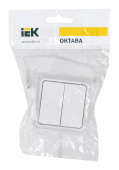 Выключатель IEK Октава откр. 2кл. IP20 белый (упак.:1шт) (EVO20-K01-10-DC) от магазина РЭССИ