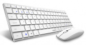 Клавиатура + мышь Rapoo 9300M клав:белый мышь:белый USB беспроводная Bluetooth/Радио Multimedia (18479) от магазина РЭССИ