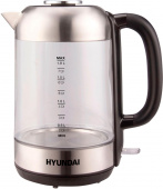 Чайник электрический Hyundai HYK-G4034 1.8л. 2200Вт черный/прозрачный (корпус: стекло) от магазина РЭССИ