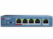 Коммутатор Hikvision DS-3E0105P-E(B) 4x100Mb 4PoE 58W неуправляемый от магазина РЭССИ