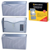 Настенный набор BRAUBERG Germanium из 3 металлических лотков формата А4 серебристый 231975 от магазина РЭССИ