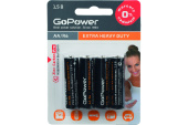 Батарейка AA R6 GoPower Heavy Duty 1.5V (4 шт. в блистере) от магазина РЭССИ