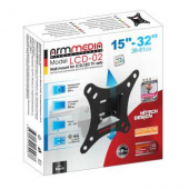 Кронштейн для телевизора Arm Media LCD-02 черный 15"-32" макс.20кг настенный наклон от магазина РЭССИ