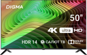 Телевизор LED Digma 50" DM-LED50UBB40 Салют ТВ Frameless Metal черный 4K Ultra HD 60Hz DVB-T DVB-T2 DVB-C DVB-S DVB-S2 USB WiFi Smart TV от магазина РЭССИ