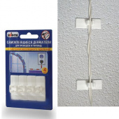 Держатель для проводов Unibob 49001 белый пластик (упак: 4шт) от магазина РЭССИ