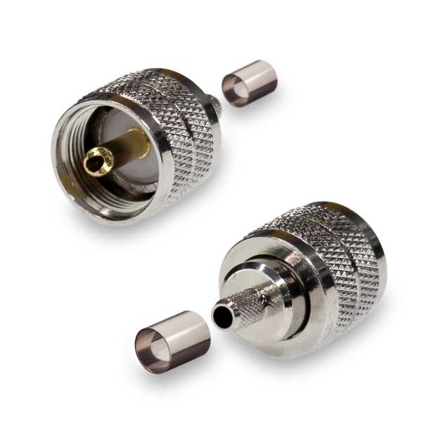Разъем UHF U-111F PL259(male) на кабели RG-58, LMR-195, RG-142, RG-400, обжимной от магазина РЭССИ