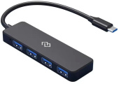 Разветвитель USB-C Digma DHUB-4USB-C-2.0 4порт. черный от магазина РЭССИ