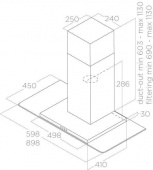 Вытяжка каминная Elica Flat Glass IX/A/90 нержавеющая сталь управление: кнопочное (1 мотор) от магазина РЭССИ
