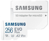 Флеш карта microSDXC 256GB Samsung MB-MC256SA EVO Plus + adapter от магазина РЭССИ