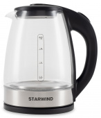 Чайник электрический Starwind SKG2775 1.7л. 1700Вт черный (корпус: стекло) от магазина РЭССИ