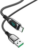 Кабель Hoco S51 5A Extreme USB (m)-USB Type-C (m) 1.2м черный от магазина РЭССИ