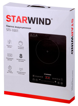 Плита Индукционная Starwind STI-1001 черный стеклокерамика (настольная) от магазина РЭССИ