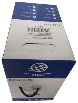 Кабель сетевой Ningbo UTP 4 пары cat5E solid 0.5мм CCA molded 305м черный outdoor от магазина РЭССИ