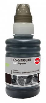 Чернила Cactus CS-GI490BKB GI-490 черный 100мл для Canon Pixma G1400/G2400/G3400 от магазина РЭССИ
