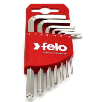 Набор Г-образных шестигранных ключей Felo короткие 7шт HEX 15-60мм 34500711 от магазина РЭССИ