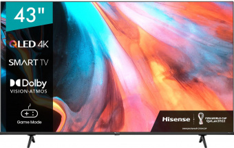 Телевизор QLED Hisense 43" 43E7HQ Frameless черный 4K Ultra HD 60Hz DVB-T DVB-T2 DVB-C DVB-S DVB-S2 WiFi Smart TV (RUS) от магазина РЭССИ