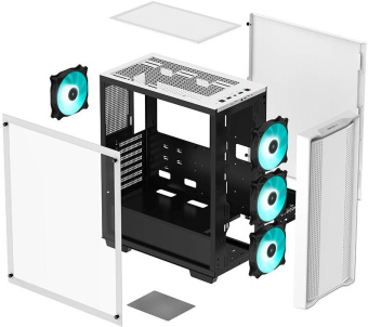 Корпус Deepcool CC560 V2 белый без БП ATX 4x120mm 1xUSB2.0 1xUSB3.0 audio bott PSU от магазина РЭССИ