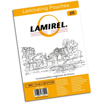 Пленка для ламинирования Fellowes 100мкм A4 (25шт) глянцевая 216x303мм Lamirel (LA-78801) от магазина РЭССИ