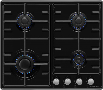 Газовая варочная поверхность Maunfeld EGHE.64.3STS-EB черный от магазина РЭССИ