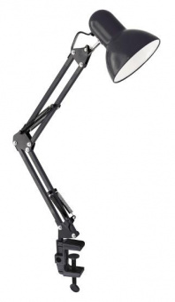 Светильник Ultraflash UF-312P С02 (12895) настольный на струбцине E27 черный 60Вт от магазина РЭССИ