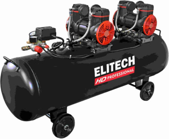 Компрессор поршневой Elitech ACF 500-120S безмасляный 500л/мин 120л 2900Вт черный/красный от магазина РЭССИ
