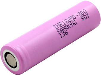 Аккумулятор Li-ion Samsung INR18650-30Q, 3.7 В, 3000 мАч, ток до 20А без защиты (96600) от магазина РЭССИ