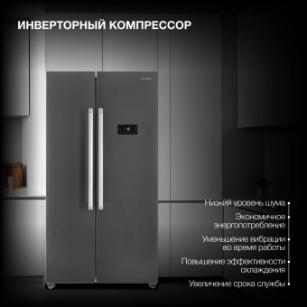 Холодильник Hyundai CS55023F 2-хкамерн. нержавеющая сталь от магазина РЭССИ