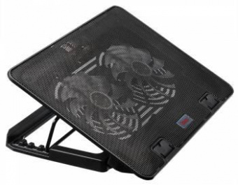 Подставка для ноутбука Buro BU-LCP156-B214H 15.6"355x255x30мм 2xUSB 2x 140ммFAN 900г металлическая сетка/пластик черный от магазина РЭССИ