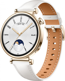 Смарт-часы Huawei Watch GT 4 Aurora-B19L 41.3мм 1.32" AMOLED корп.белый рем.белый разм.брасл.:120-190 мм (55020BHX) от магазина РЭССИ