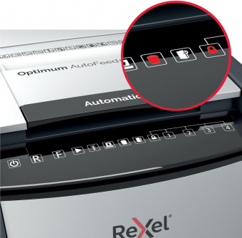 Шредер Rexel Optimum AutoFeed 130M черный с автоподачей (секр.P-5) фрагменты 130лист. 44лтр. скрепки скобы пл.карты от магазина РЭССИ