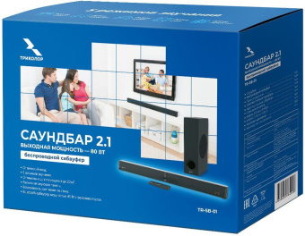 Саундбар Триколор TR-SB-01 2.1 80Вт+40Вт черный от магазина РЭССИ