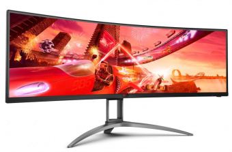 Монитор AOC 48.8" AG493UCX2 черный VA LED 4ms 32:9 HDMI M/M матовая HAS 3000:1 400cd 178гр/178гр 5120x1440 165Hz DP 2K USB 4.43кг от магазина РЭССИ
