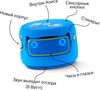 Умная колонка Yandex Станция Лайт 2 Алиса синий 6W 1.0 BT/Wi-Fi 10м (YNDX-00026BLU) от магазина РЭССИ