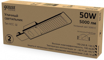 Светильник консольный Gauss 629534350 50Вт ламп.:50шт черный от магазина РЭССИ