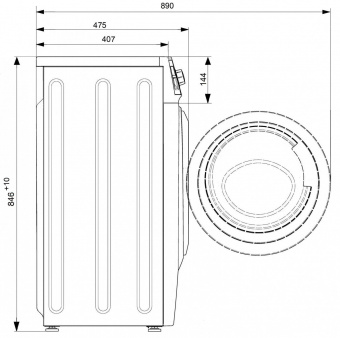 Стиральная машина Атлант СМА-50 У 105-00 класс: A+ загр.фронтальная макс.:5кг белый от магазина РЭССИ