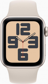 Смарт-часы Apple Watch SE 2023 A2722 40мм OLED корп.сияющая звезда Sport Band рем.сияющая звезда разм.брасл.:130-180мм (MR9U3QA/A) от магазина РЭССИ