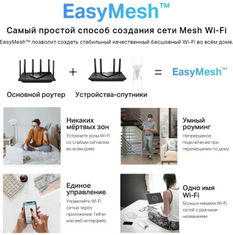 Роутер беспроводной TP-Link Archer Air R5 AX3000 10/100/1000BASE-TX белый от магазина РЭССИ