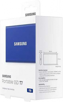 Накопитель SSD Samsung USB-C 1Tb MU-PC1T0H/WW T7 1.8" синий от магазина РЭССИ