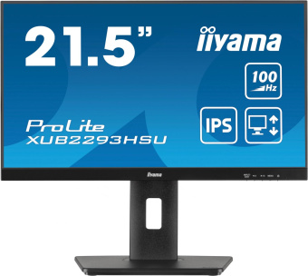 Монитор Iiyama 21.5" ProLite XUB2293HSU-B7 черный IPS LED 16:9 HDMI M/M матовая HAS Piv 300cd 178гр/178гр 1920x1080 100Hz DP FHD USB 3.9кг от магазина РЭССИ