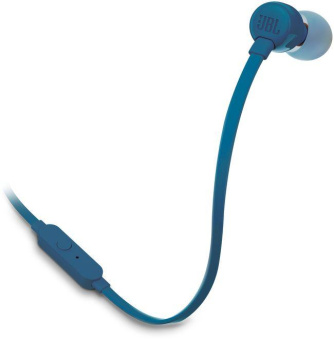 Гарнитура вкладыши JBL Tune 110 1.2м синий проводные в ушной раковине (JBLT110BLU) от магазина РЭССИ